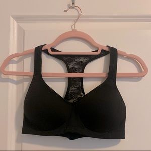 PINK Victoria’s Secret Yoga Bra Black Medium